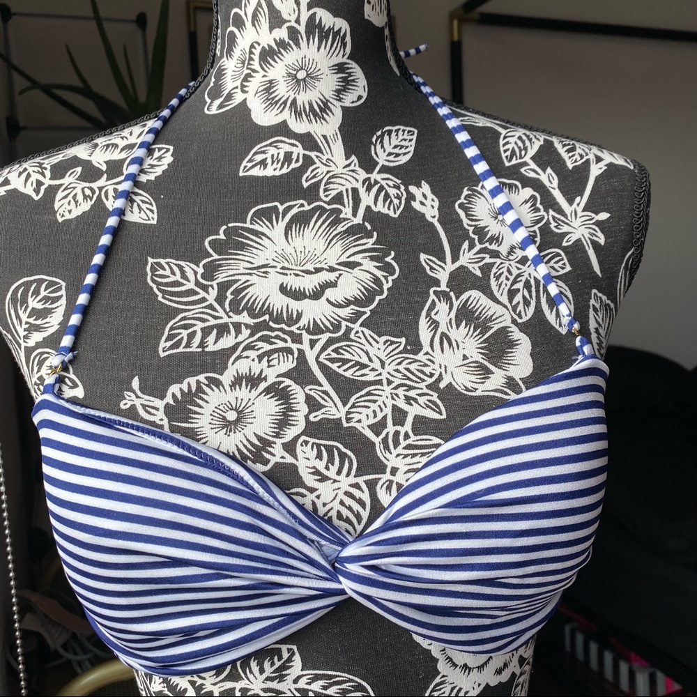 Victoria’s Secret striped corset bandeau bikini